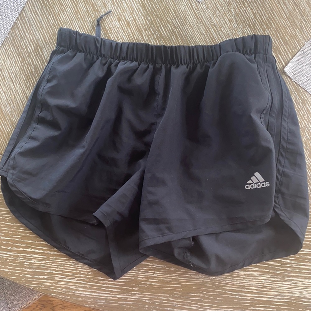 Black Adidas XS 4 inch athletic shorts